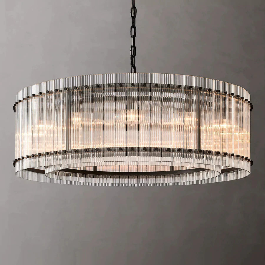 Marcia Glass Round Chandelier D48" - Yami Lightings