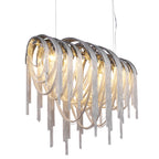 Aurora Luxury Aluminum Chain Tassel Chandelier - Yami Lightings