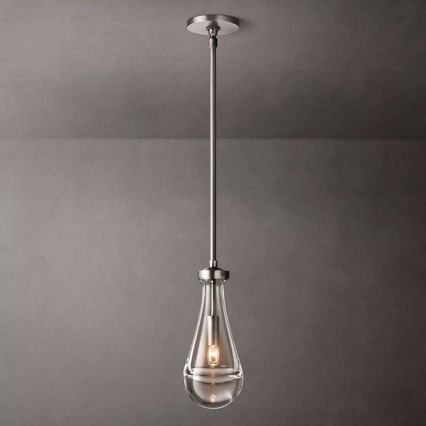 Raindrop Rod Pendant Satin Nickel - Yami Lightings