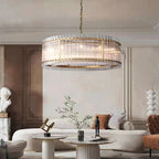 Marcia Glass Round Chandelier D48" - Yami Lightings