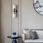 Industrial Crystal Glass Cup Linear Wall Sconce - Yami Lightings