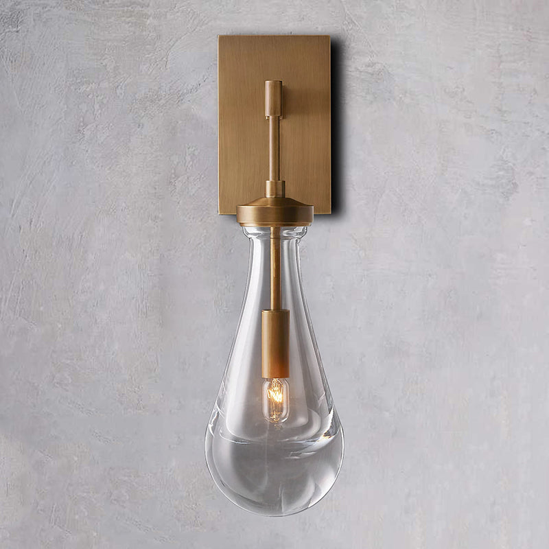 Raindrop Sconce VintageBrass - Yami Lightings