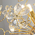 Golden Faceted Crystal Petal Dandelion Chandelier - Yami Lightings