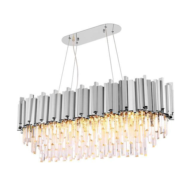 Elian Oval Crystal Chandelier - Yami Lightings