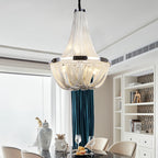 Eudora Luxury Aluminum Chain Tassel Chandelier - Yami Lightings