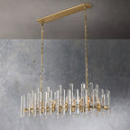 Bonnie Faceted Crystal Prisms Linear Chandelier - Yami Lightings