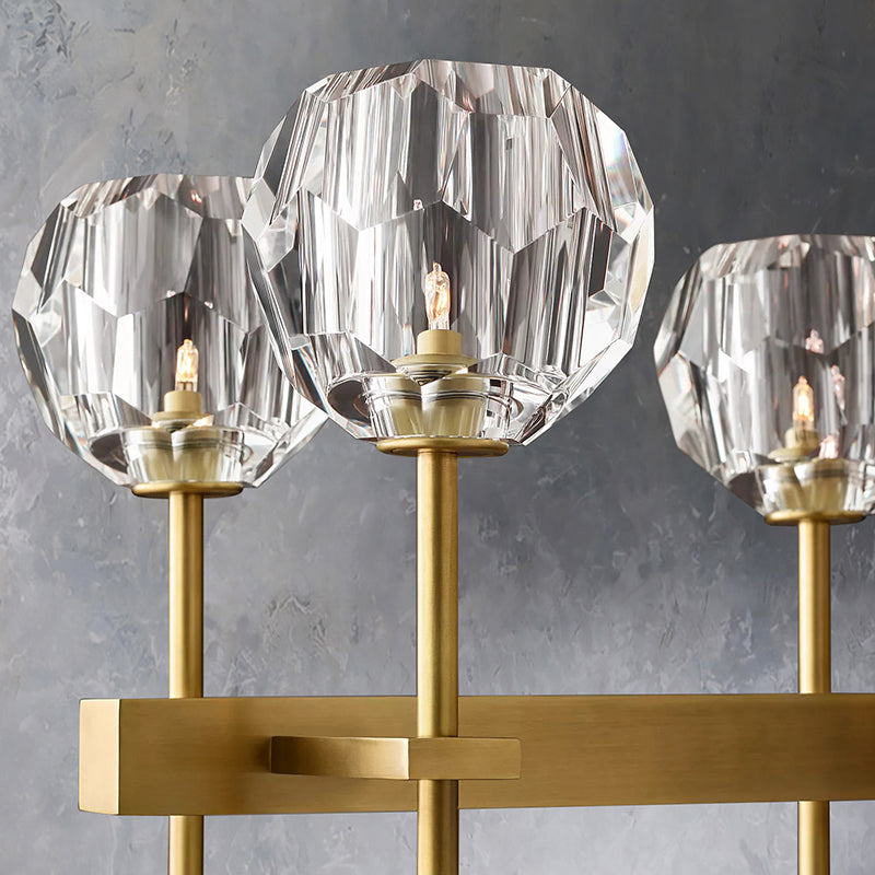 Belle De Crystal Double Linear Chandelier W 60" - Yami Lightings