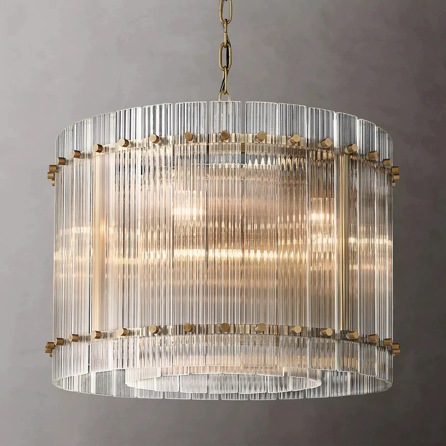 Marcia Glass Round Chandelier D22" - Yami Lightings