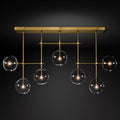 Glass Globe Moblie Linear Chandelier 60" - Yami Lightings