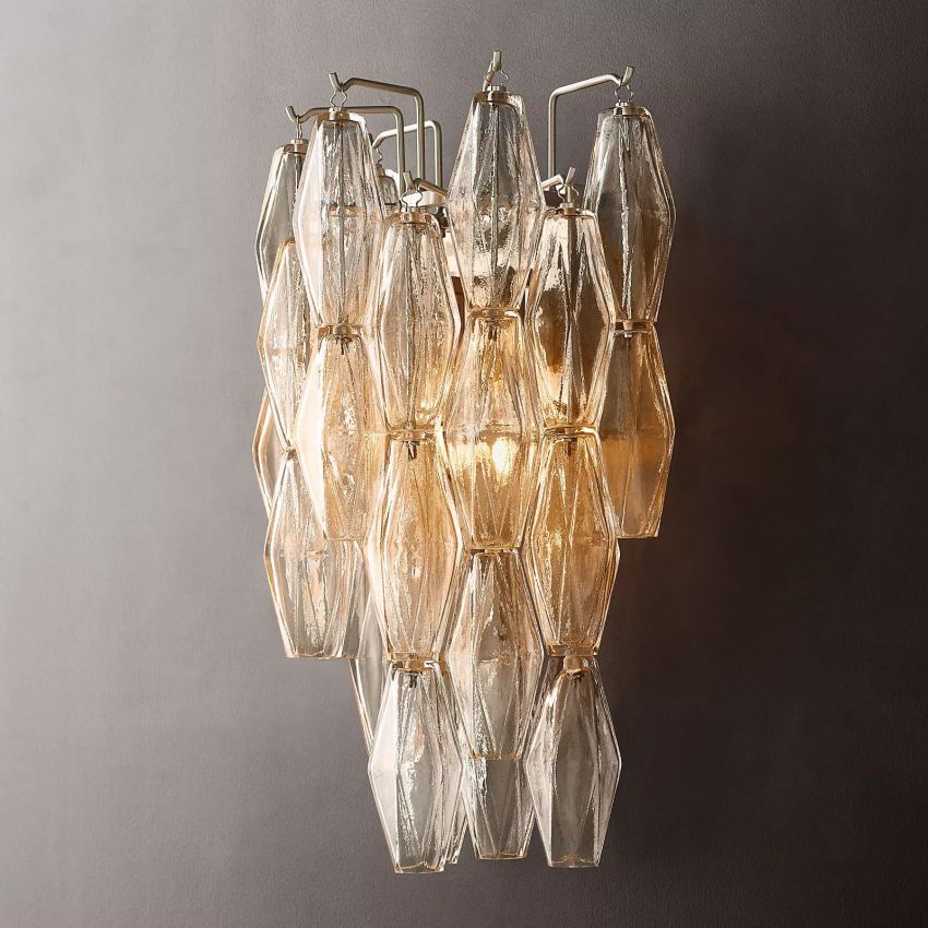 Murano Clear Glass Sconce - Yami Lightings