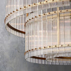 Marcia Glass TWO-TIER Round Chandelier D48" - Yami Lightings