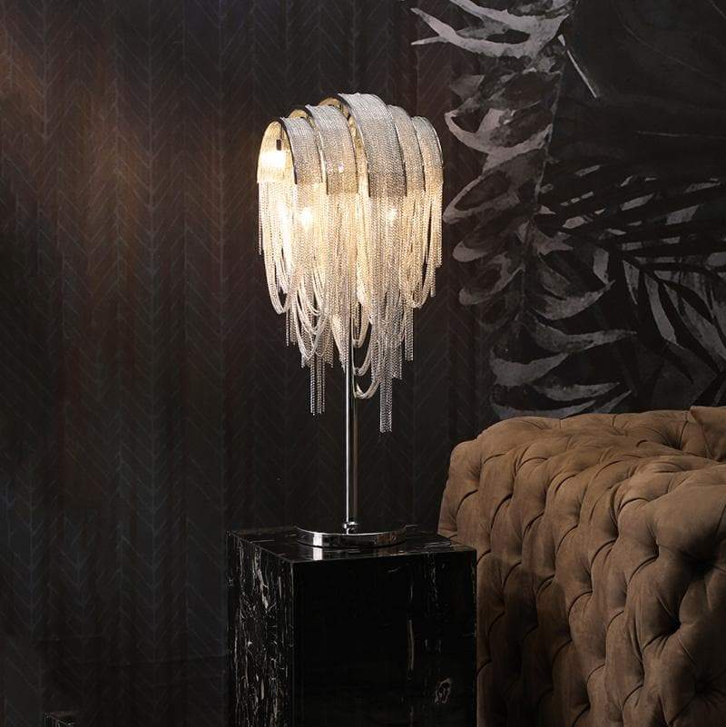 Aluminum Chain Tassel Table Lamp - Yami Lightings