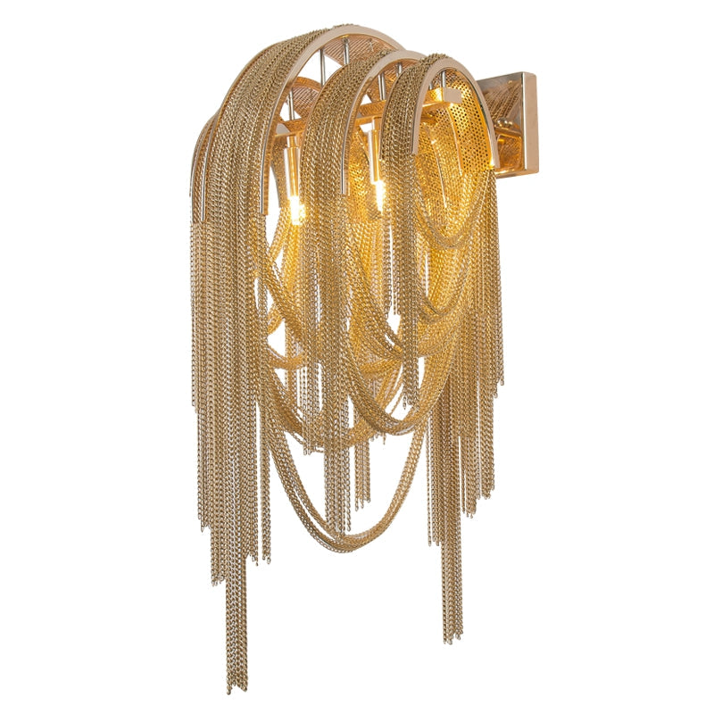 Sophia Modern Aluminum Chain Tassel Wall Sconce - Yami Lightings