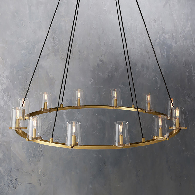Penelope Modern Clear Glass Round Chandelier - Yami Lightings