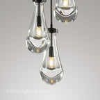 Raindrops 3-Light Rod Round Chandelier
