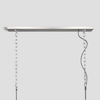 1920s Olion Single-Tier Rectangular Crystal Rod Chandelier