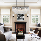 1920s Olion 3-Tier Crystal Rectangular Chandelier