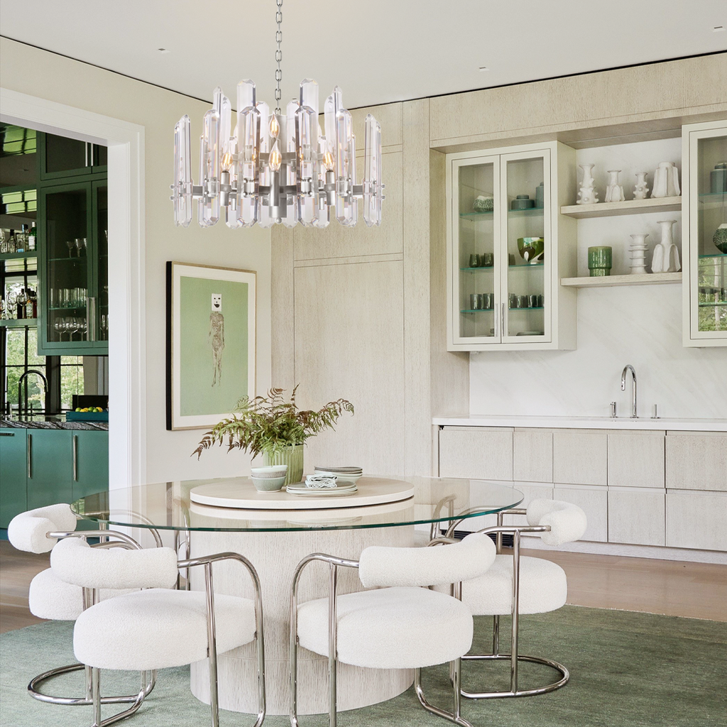 Brous Crystal Round Chandelier