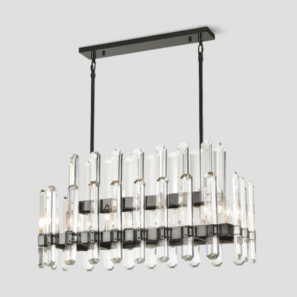 Brous Crystal Linear Chandelier