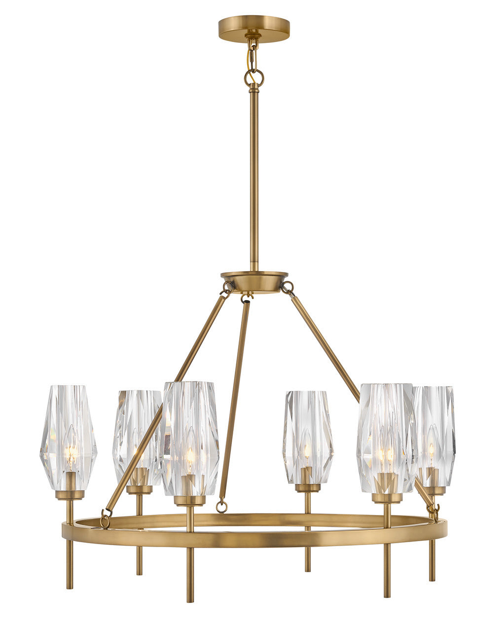 Possini Faceted Clear Crystal Chandelier 6-Light