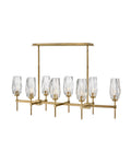 Possini Faceted Clear Crystal Linear Chandelier 8-Light
