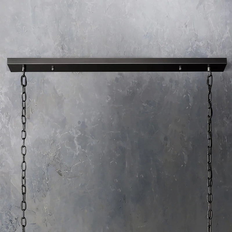 Marcia Glass Rectangular Chandelier 72" - Yami Lightings