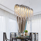 Aurora Luxury Aluminum Chain Tassel Chandelier - Yami Lightings