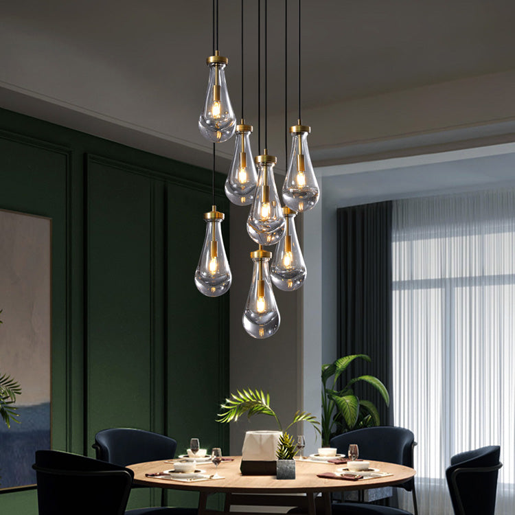 Raindrop Round Chandelier D20" (Custom 9 Lights) - Yami Lightings