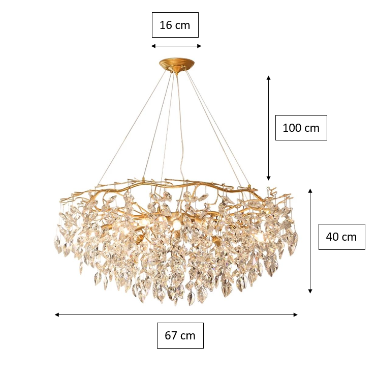 Doris Round Modern Branch Chandeliers - Yami Lightings