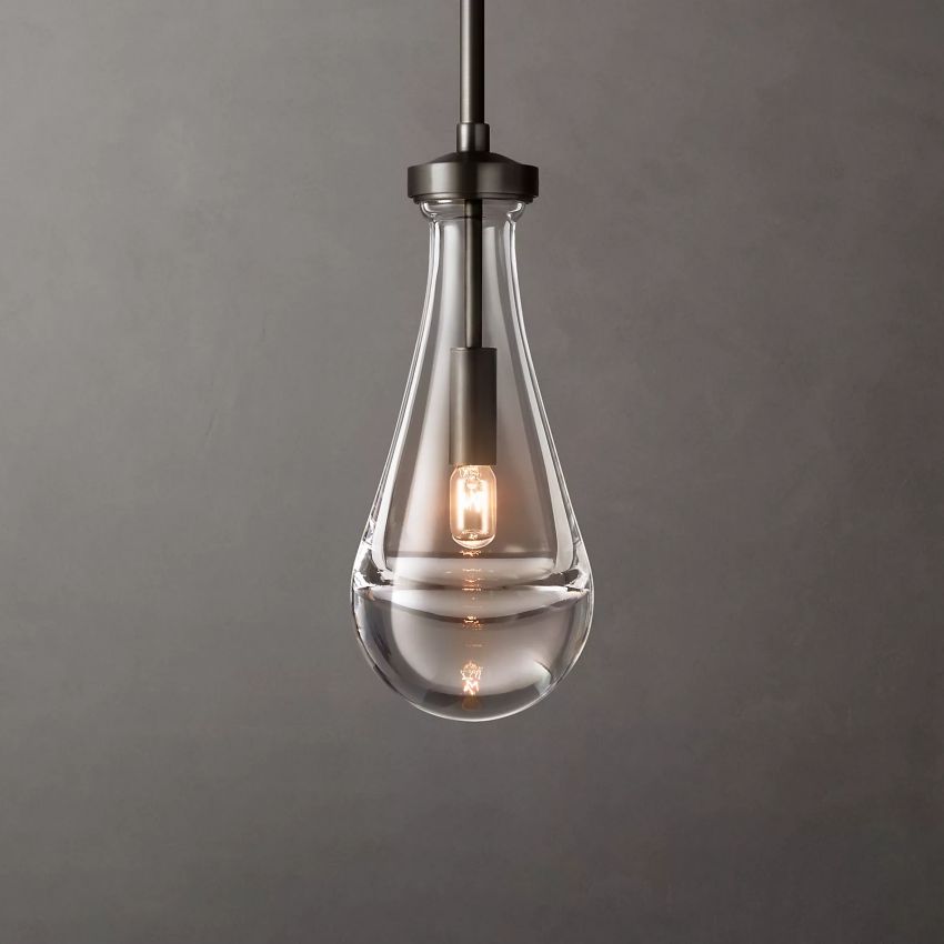 Raindrop Rod Pendant Matte Black - Yami Lightings