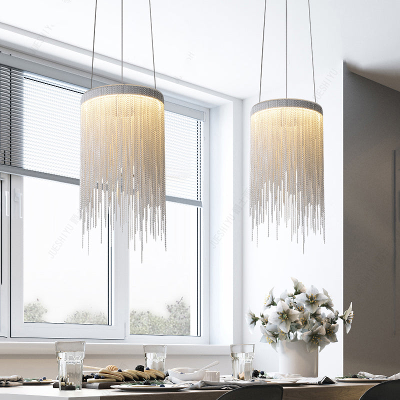 Fiona Aluminum Chain Tassel Pendant Light - Yami Lightings