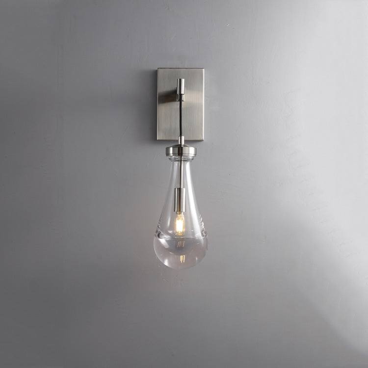 Raindrop Sconce Satin Nickel - Yami Lightings