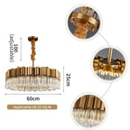 Kubica Round Crystal Chandelier - Yami Lightings