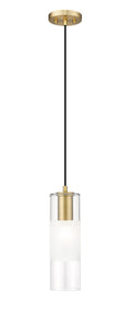 Stiffel Cylindrical Glass Wire Pendant