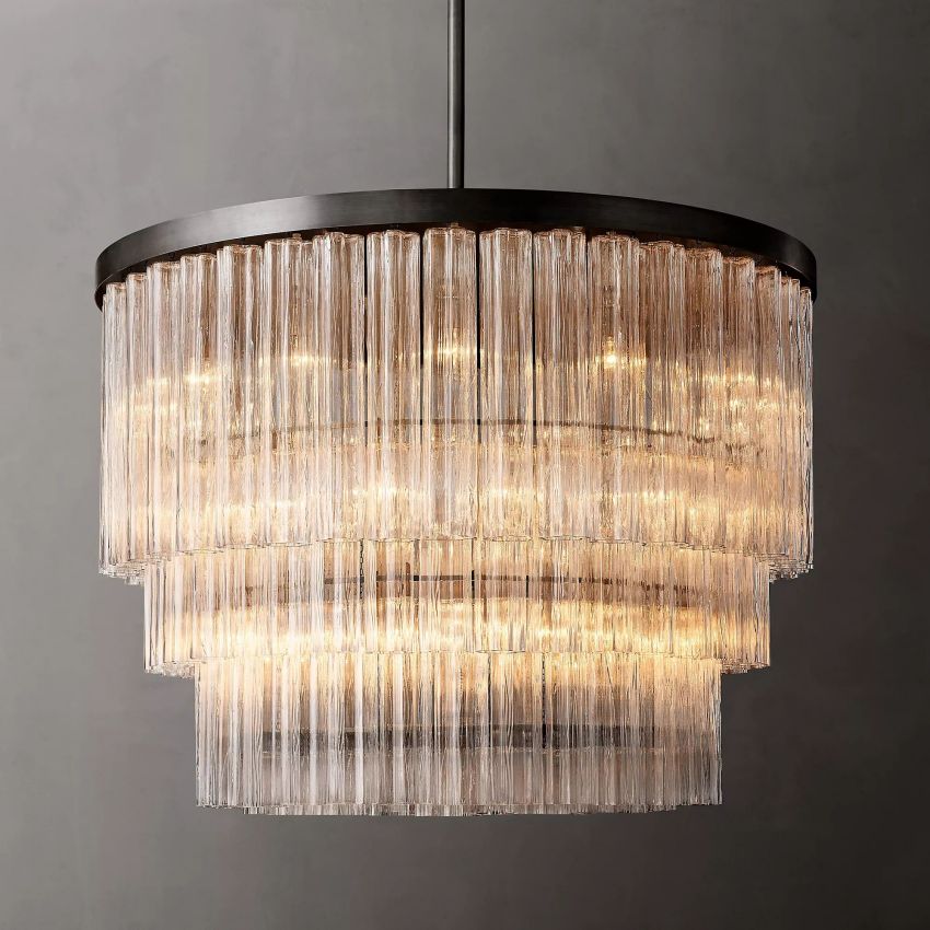 Cielo Three-Tier Round Chandelier 48" - Yami Lightings