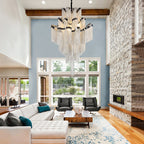 Gladys Aluminum Chain Tassel Stream Chandelier - Yami Lightings