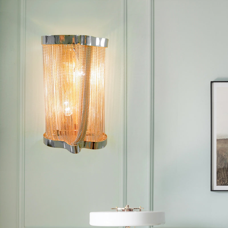 Ashley Aluminum Chain Tassel Wall Sconce - Yami Lightings