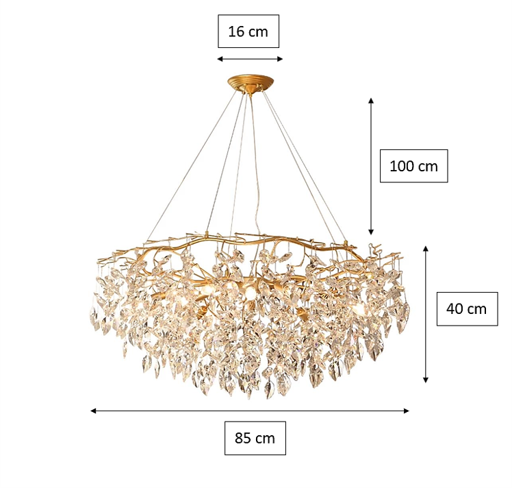 Doris Round Modern Branch Chandeliers - Yami Lightings