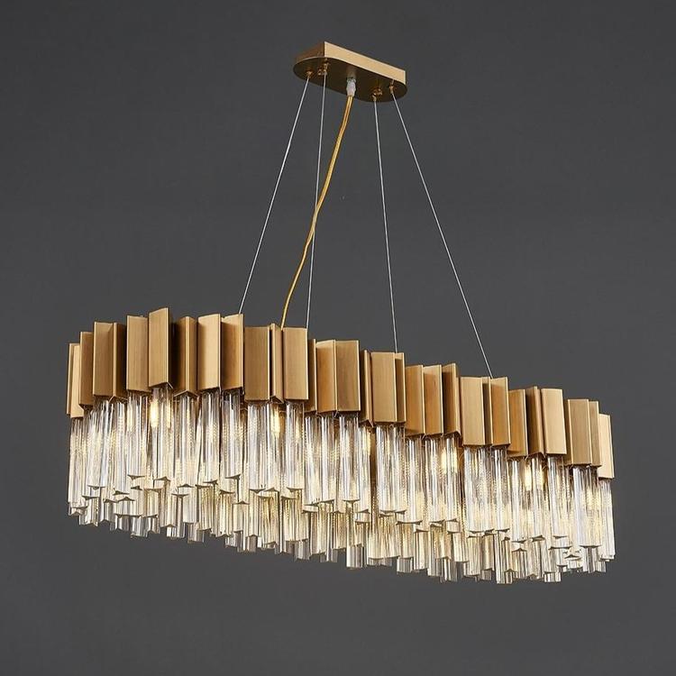 Kubica Oval Crystal Chandelier - Yami Lightings