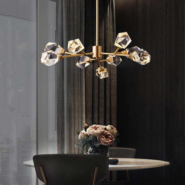 Aurelia Faceted Crystal Prisms Chandelier - Yami Lightings