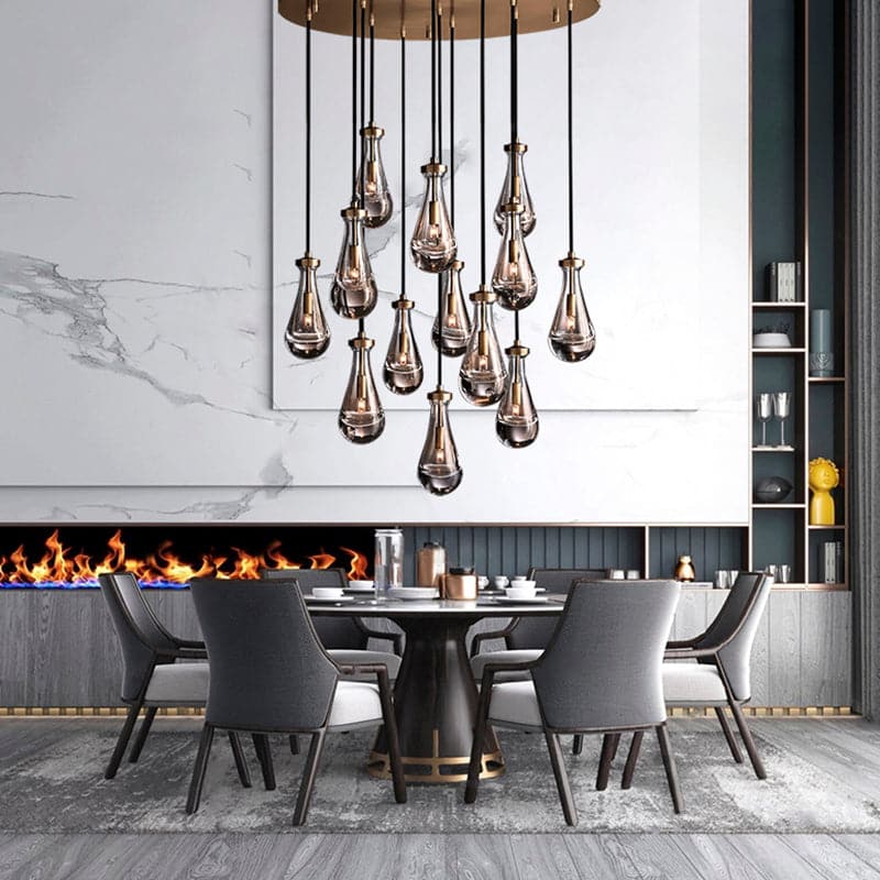Raindrop Round Chandelier D36" - Yami Lightings