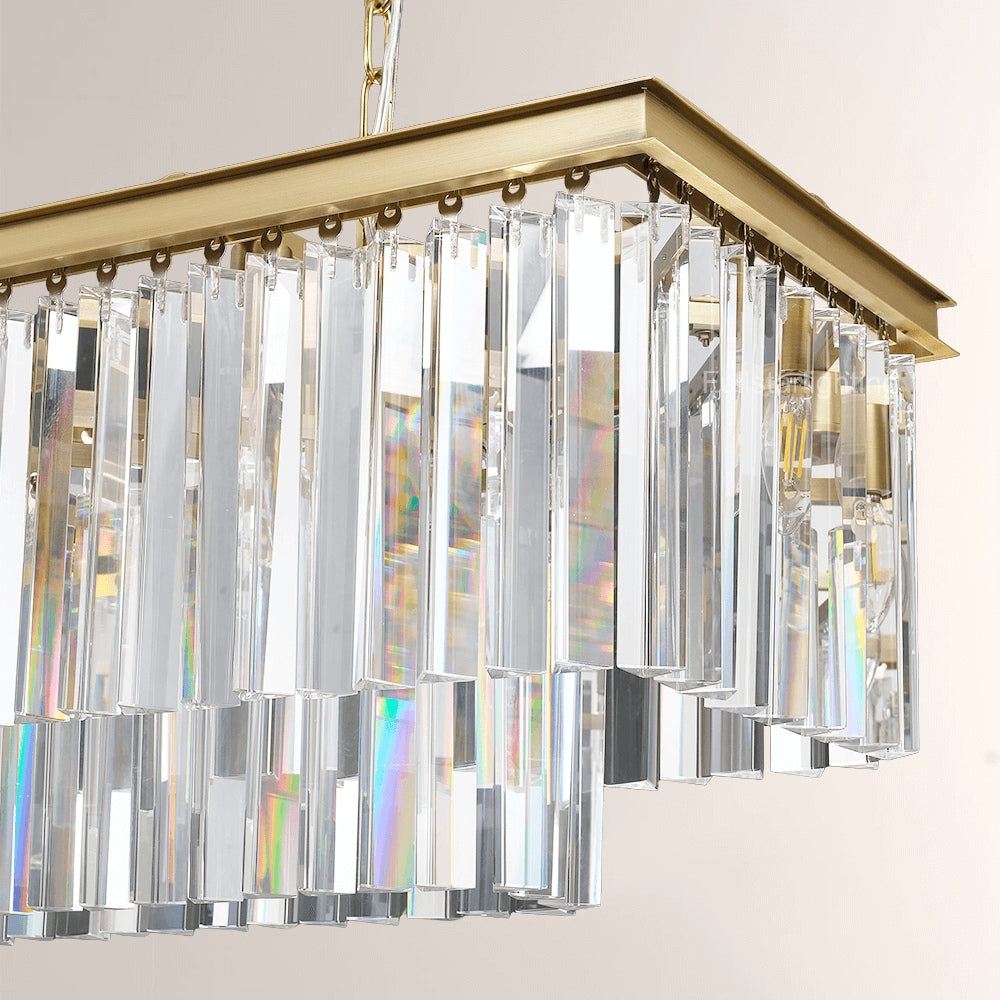 1920s Olion Rectangular Chandelier 40"