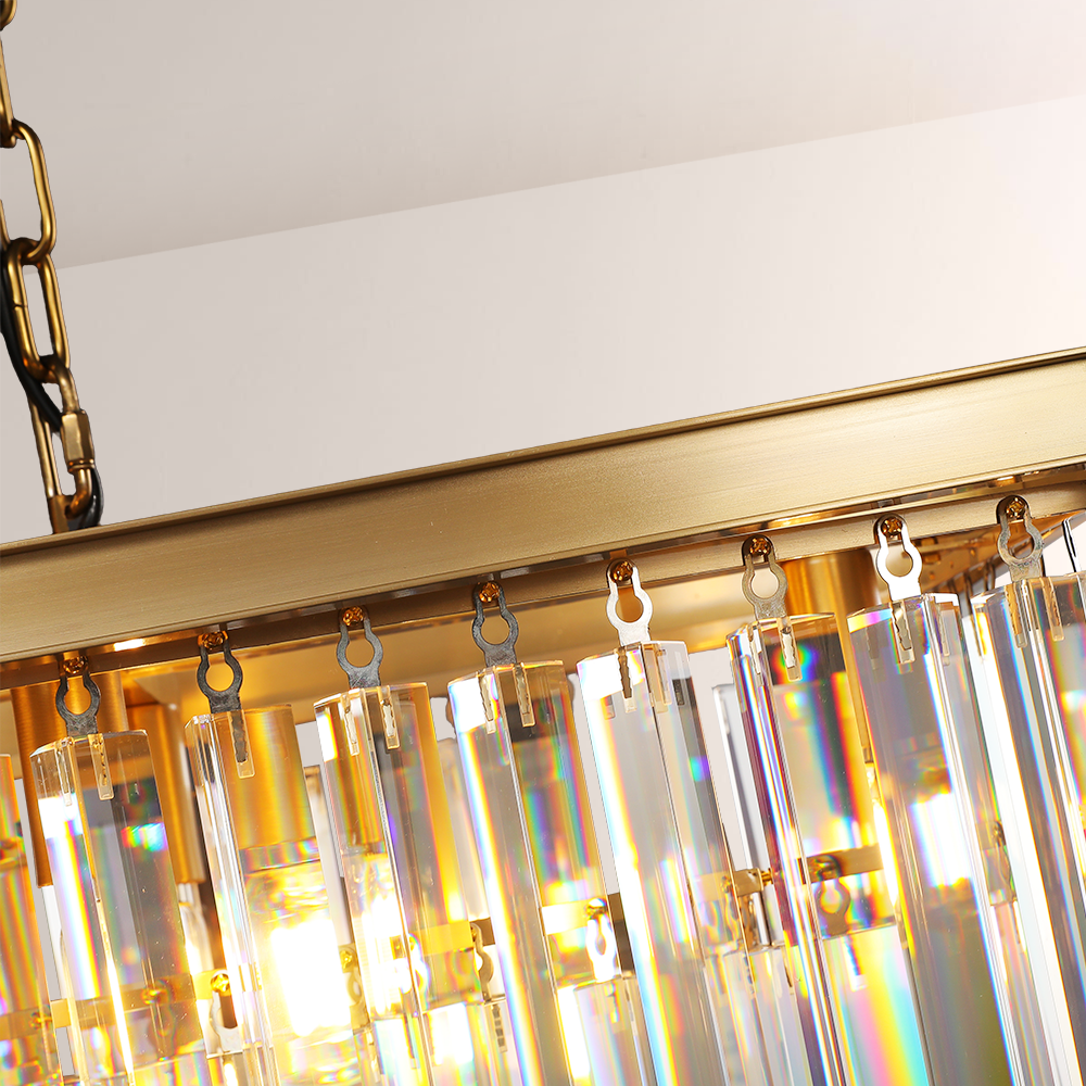 1920s Olion Rectangular Chandelier 49"