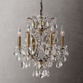 19TH C.Clear Royal Cut Crystal Round Chandelier 18" 