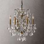 19TH C.Clear Royal Cut Crystal Round Chandelier 18" 