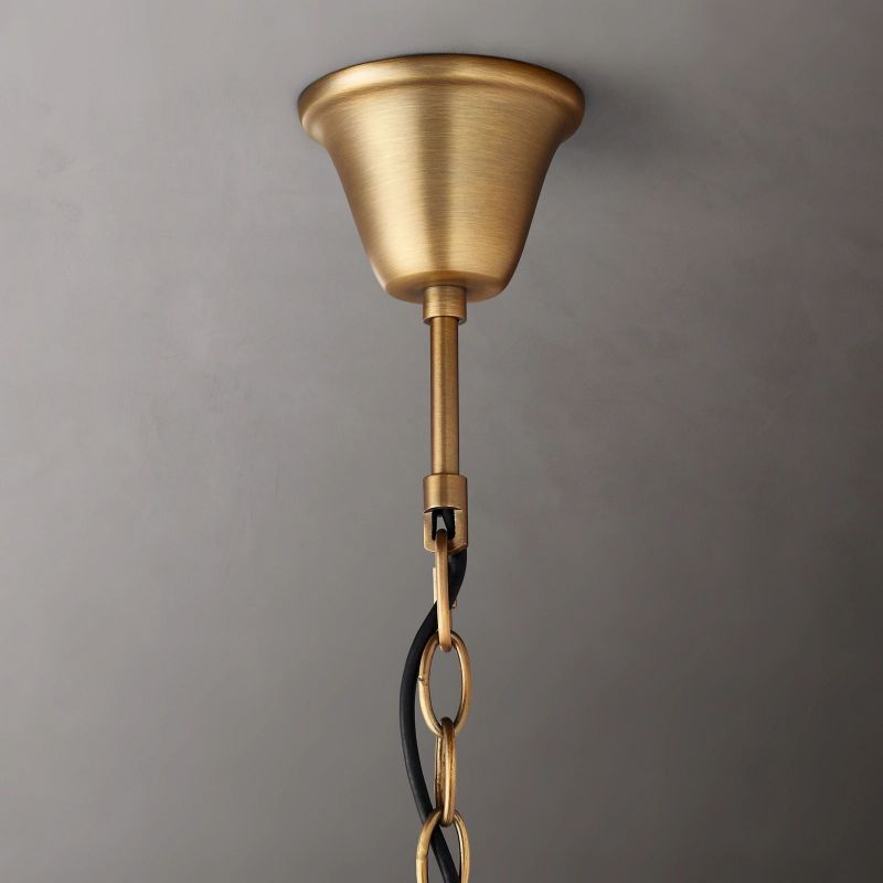 19TH C.Clear Royal Cut Crystal Round Chandelier 40" 