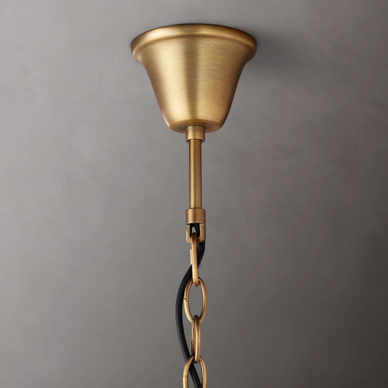 19TH C.Clear Royal Cut Crystal Round Chandelier 18" 