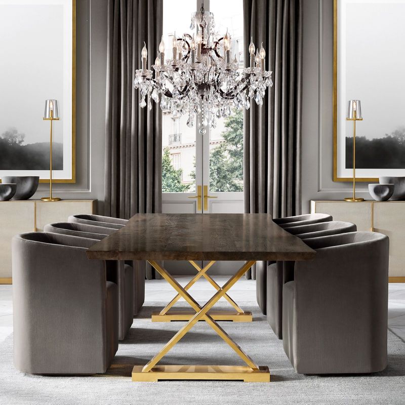19TH C.Clear Royal Cut Crystal Round Chandelier 40" 