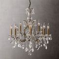 19TH C.Clear Royal Cut Crystal Round Chandelier 28" 