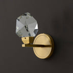 Aurelia Modern Faceted Crystal Brass Wall Sconce - Yami Lightings